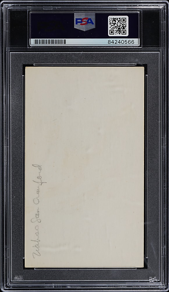 Sam Crawford Signed Index Card - PSA/DNA Authentic