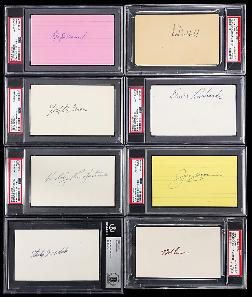 Signed Hall of Fame Index/Cut Collection (23) - All PSA/BVG