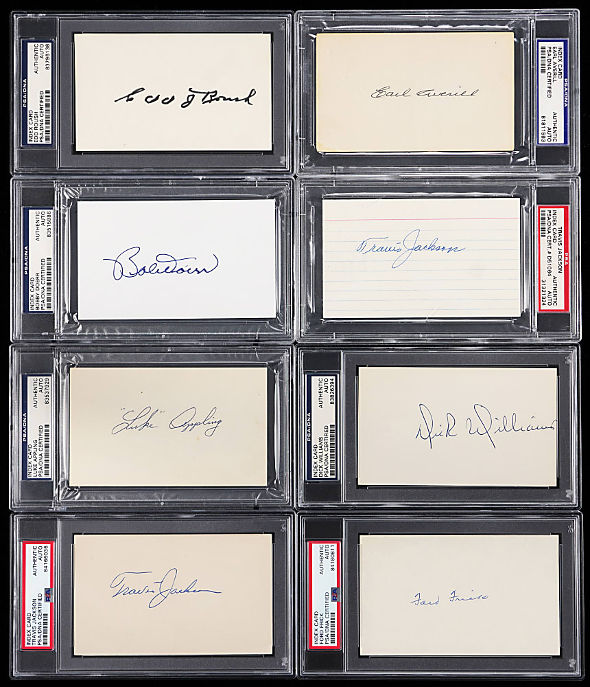 Signed Hall of Fame Index/Cut Collection (23) - All PSA/BVG