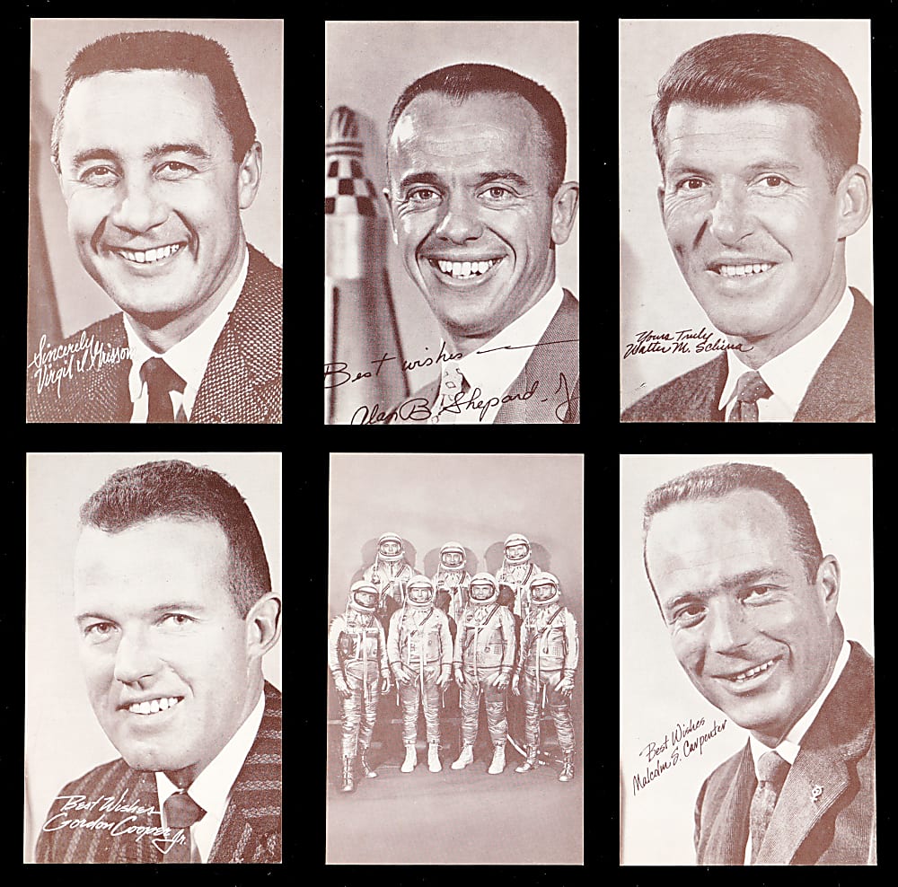 1963 Exhibits Astronauts & Spacecraft High-Grade Complete Set (32) - Sharp!