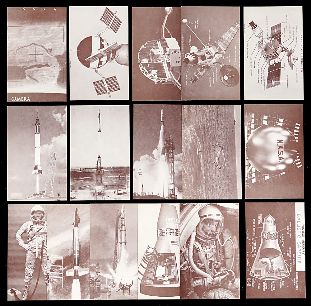 1963 Exhibits Astronauts & Spacecraft High-Grade Complete Set (32) - Sharp!