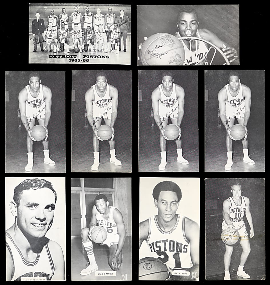 Scarce 1957-1970 J.D. McCarthy Basketball Postcard Collection (90) with (21) Hall of Famers Including 1965-1966 Detroit Pistons Team Card
