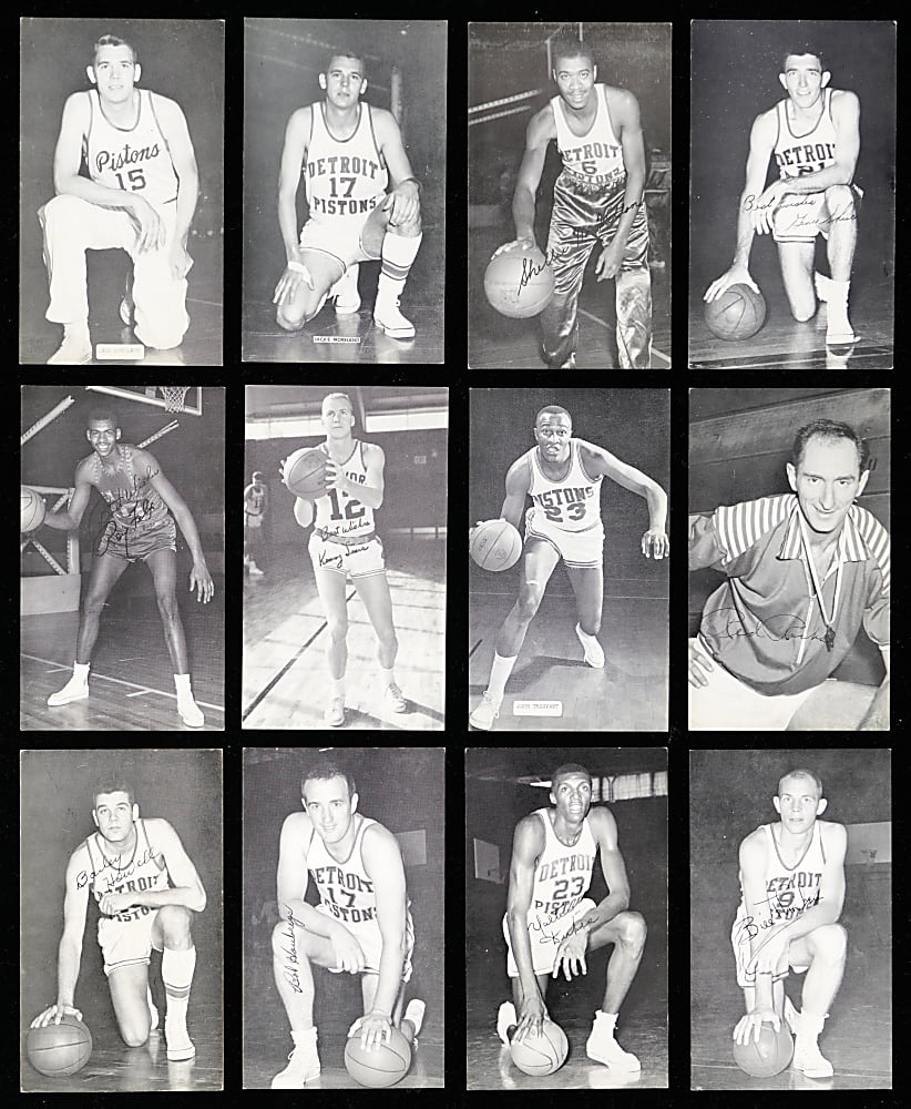 Scarce 1957-1970 J.D. McCarthy Basketball Postcard Collection (90) with (21) Hall of Famers Including 1965-1966 Detroit Pistons Team Card