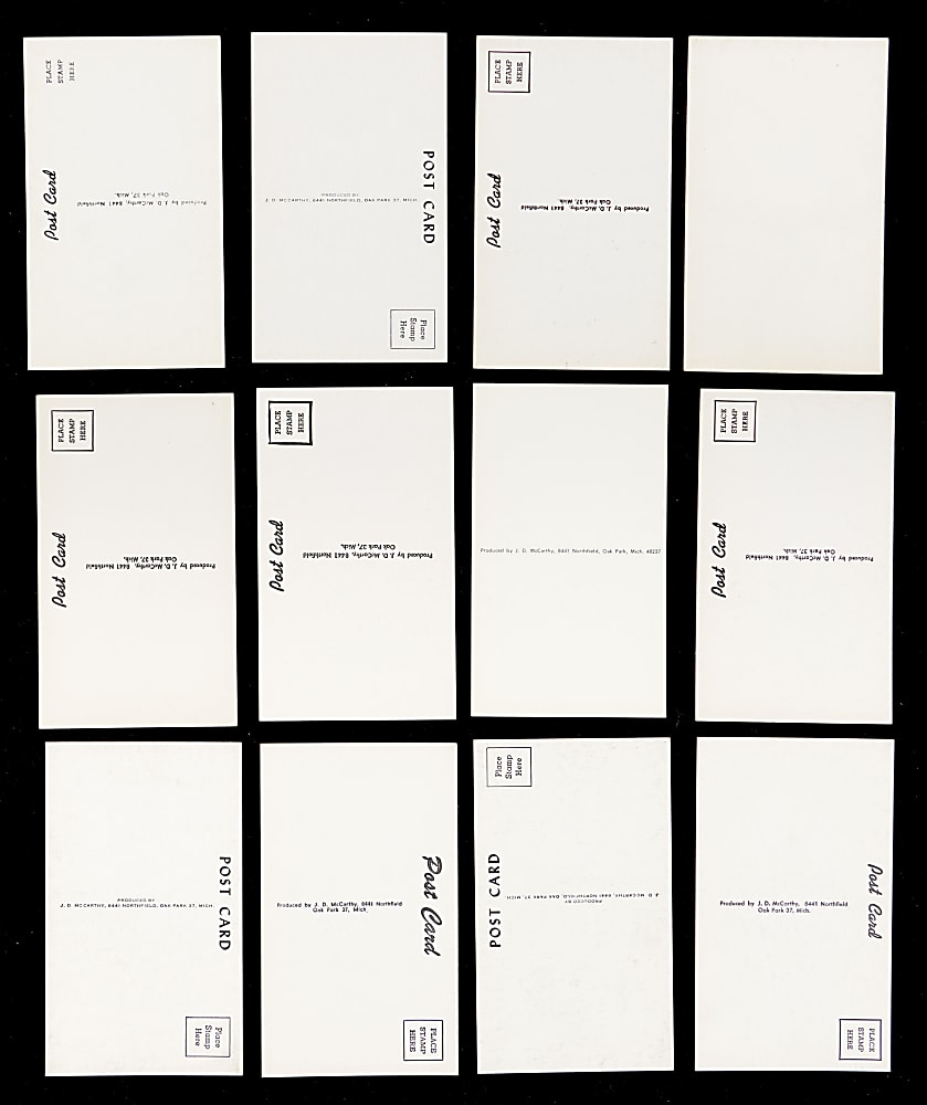 Scarce 1957-1970 J.D. McCarthy Basketball Postcard Collection (90) with (21) Hall of Famers Including 1965-1966 Detroit Pistons Team Card