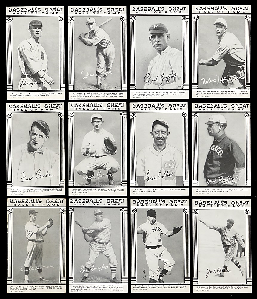 1948 Baseball's Great Hall of Fame Exhibits Complete Set (33)