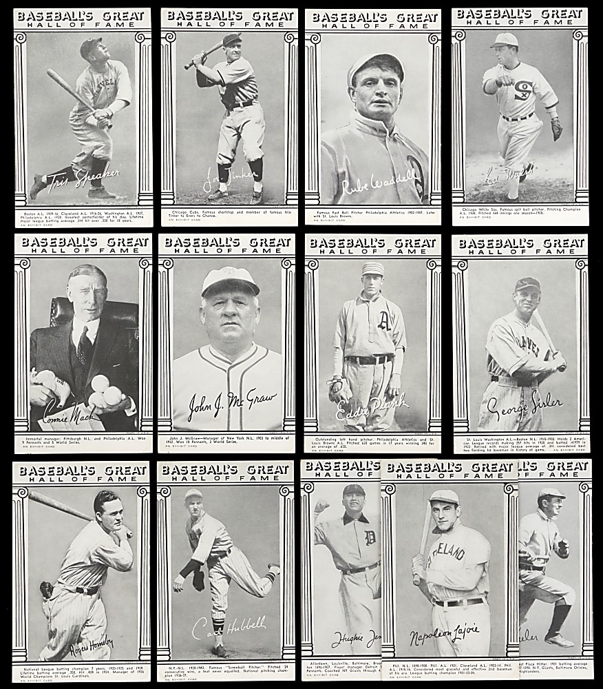 1948 Baseball's Great Hall of Fame Exhibits Complete Set (33)
