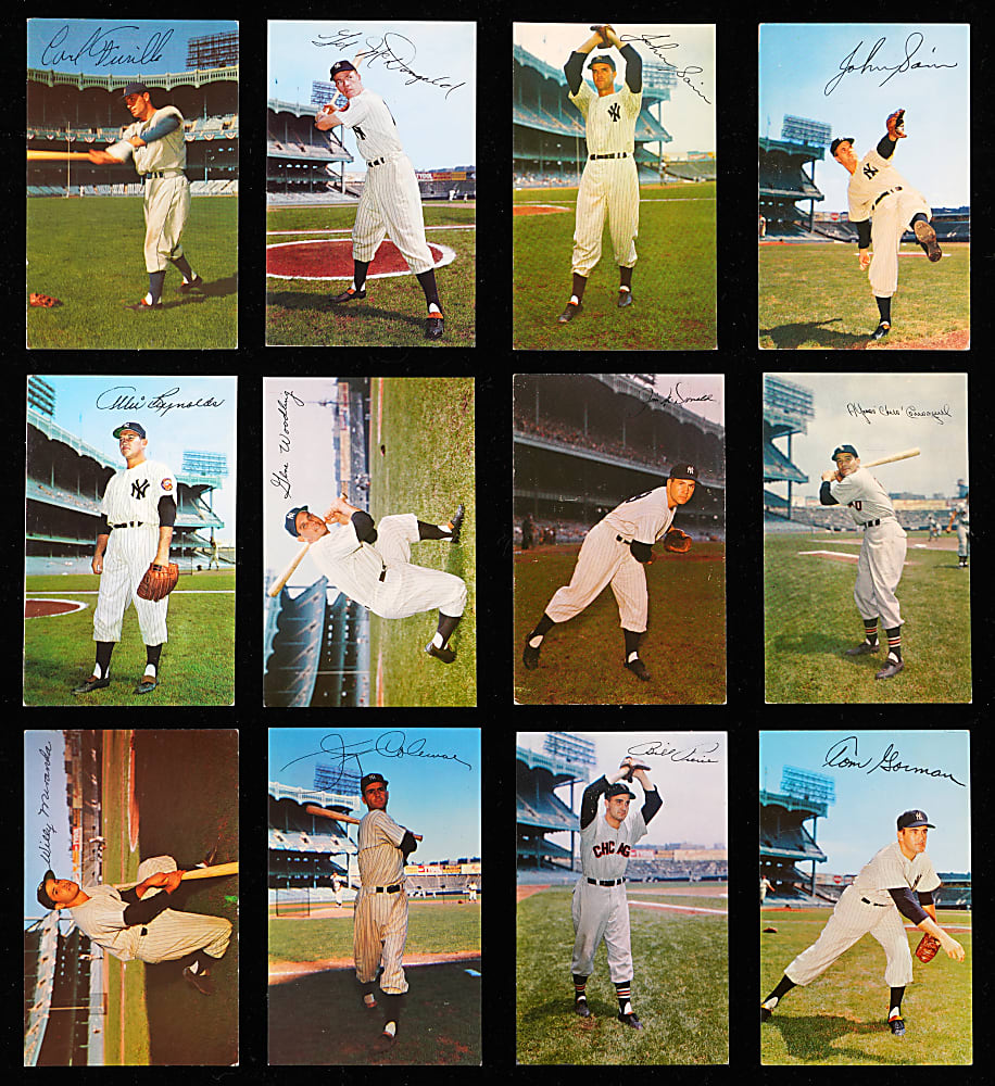 1953-1955 Dormand Postcards Collection (50) with (2) Mickey Mantle