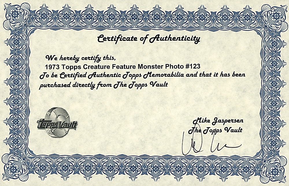 1973 Topps "Creature Feature" #123 "But Judge - I Was Only Doing Thirty!" Featuring Frankenstein Original Production Photograph - Topps Vault