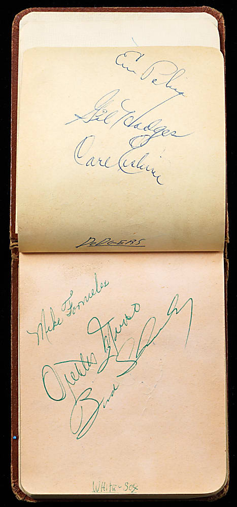 Circa 1953 Autographs Album with (180+) Signatures Including Rogers Hornsby, Satchel Paige & Jackie Robinson