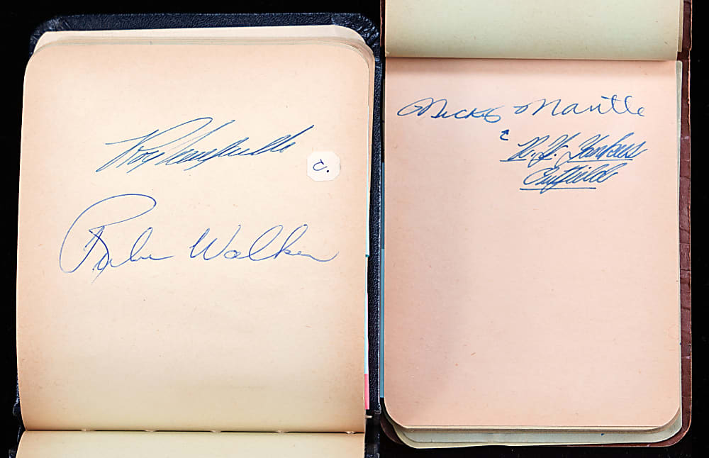 1940s-1950s Autographs Albums Trio with (180+) Signatures Including Roy Campanella & Early Mickey Mantle