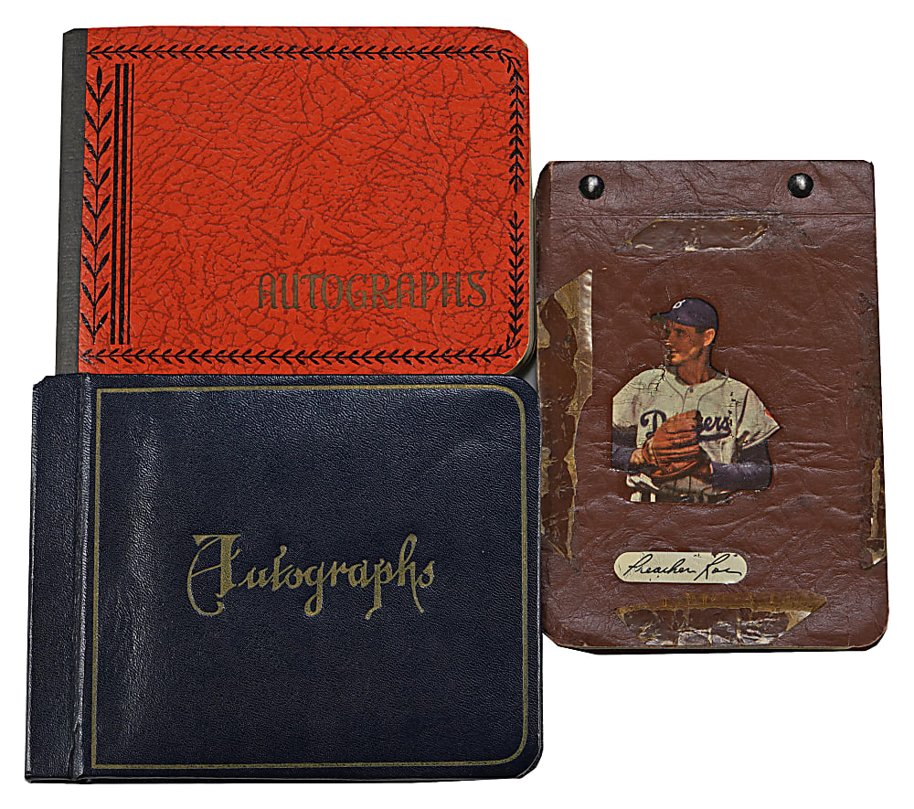 1940s-1950s Autographs Albums Trio with (180+) Signatures Including Roy Campanella & Early Mickey Mantle