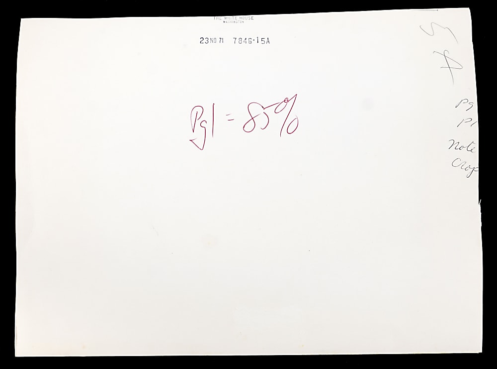 1971 White House Credited Richard Nixon Visits Washington Redskins 12x9 Photograph with George Allen and Billy Kilmer