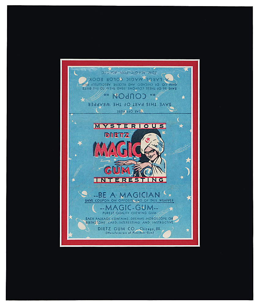 Scarce 1930s Dietz Gum Co. "Magic Gum" Wax Pack Wrapper