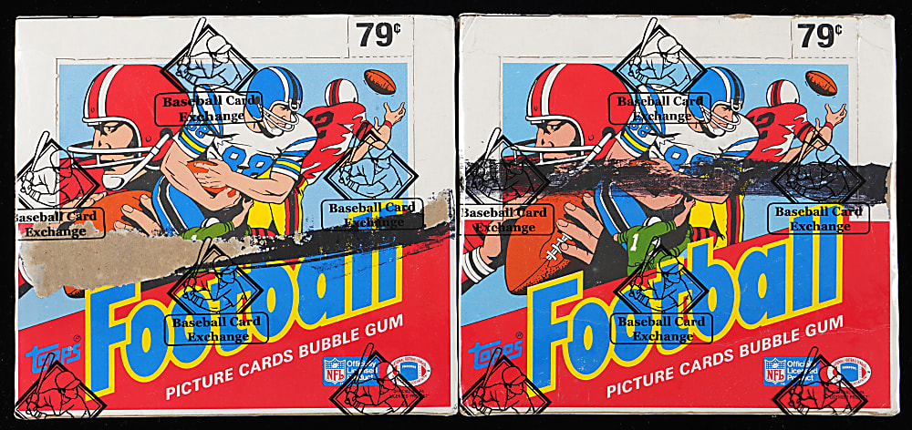 1988 Topps Football Unopened Cello Box Pair - Both BBCE