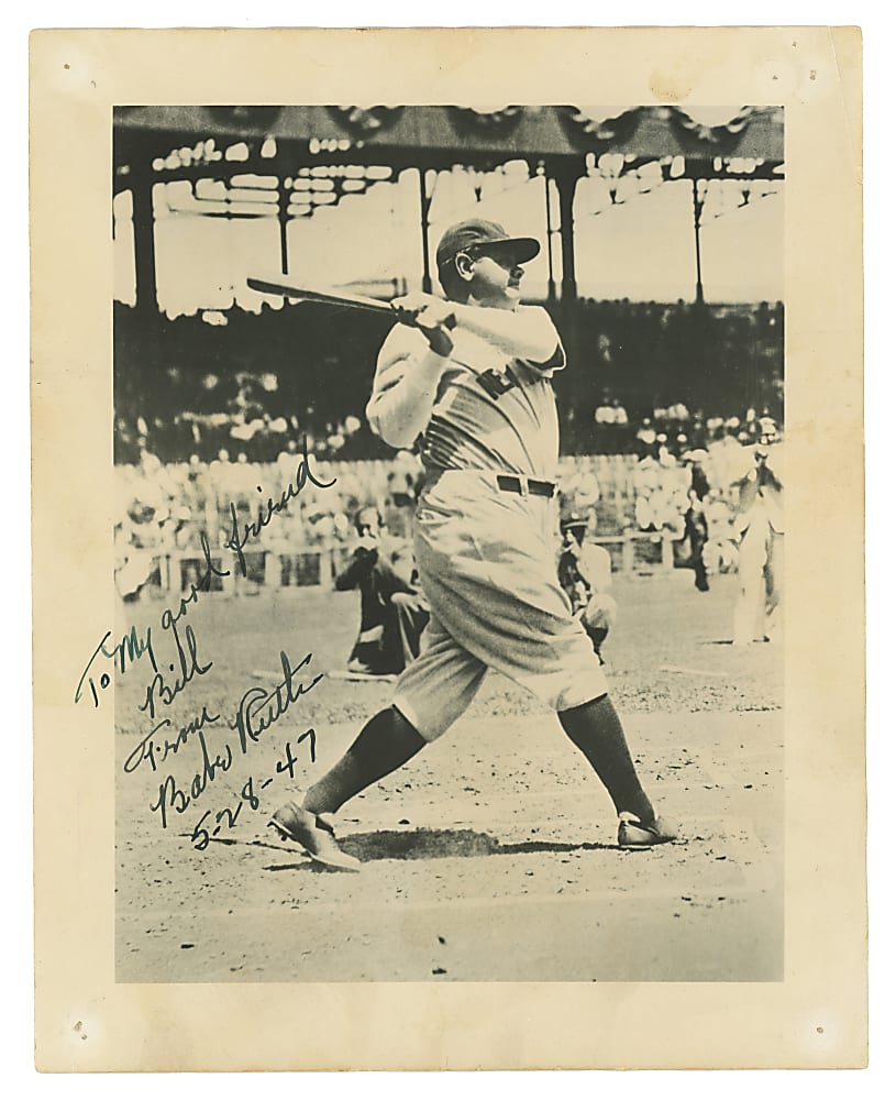1947 Babe Ruth Signed Photograph with Full JSA LOA