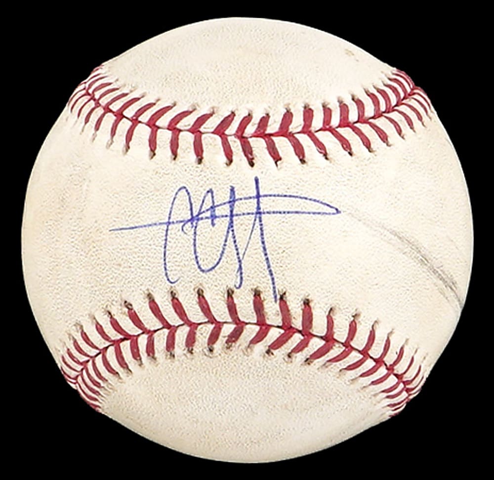 2017 (9/11/17) CC Sabathia Signed Game-Used Baseball Used During Strike Out #2828 - Fanatics & MLB Holograms