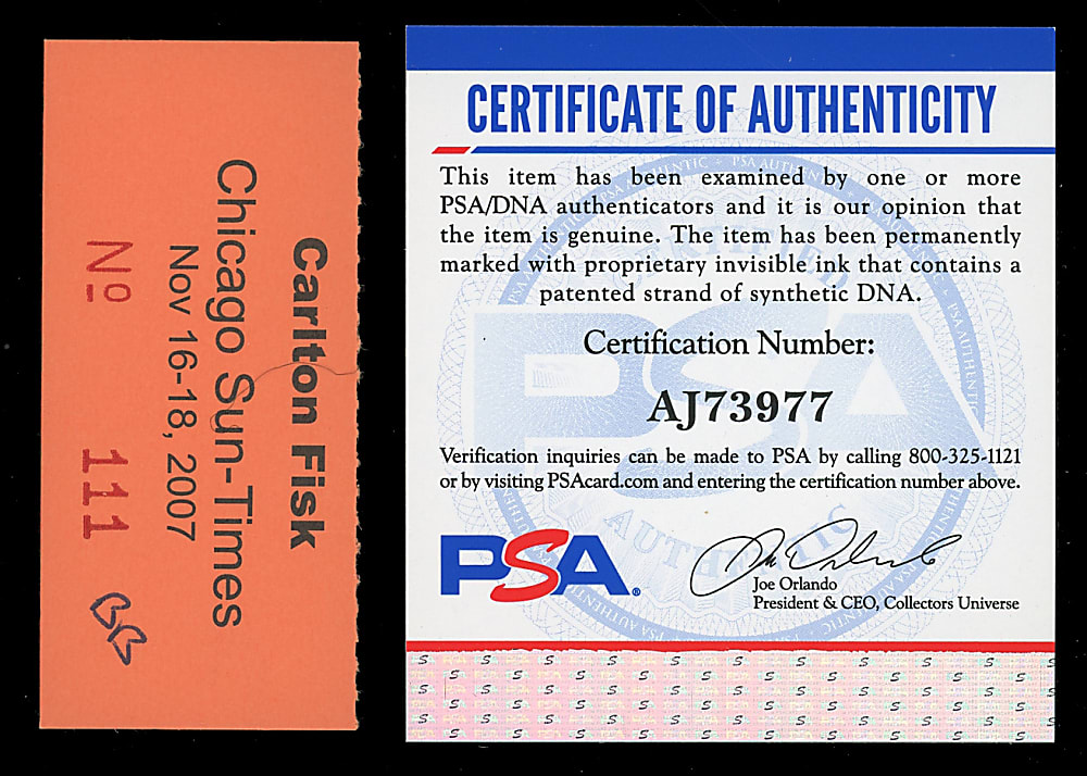 Memorable World Series Events Signed 8x10 Photograph Pair with Carlton Fisk & Willie Mays (PSA/DNA)