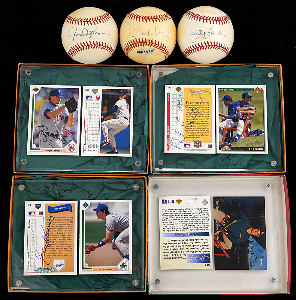 Upper Deck Authenticated Ball & Card Collection (7) - Each with Original UDA Box