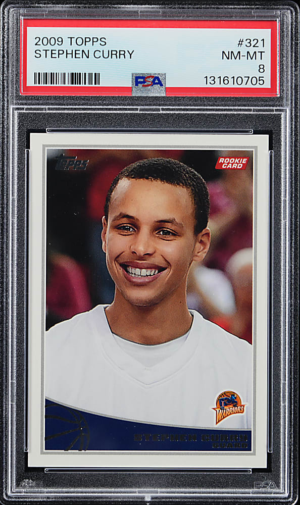 2009-2010 Topps Basketball #321 Steph Curry Rookie PSA NM-MT 8