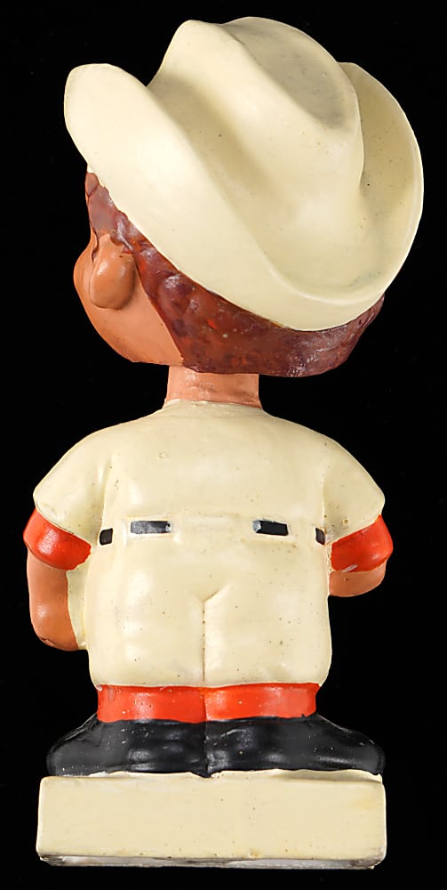 1960s Houston Colt .45s White Square Base Bobblehead - Tougher Example