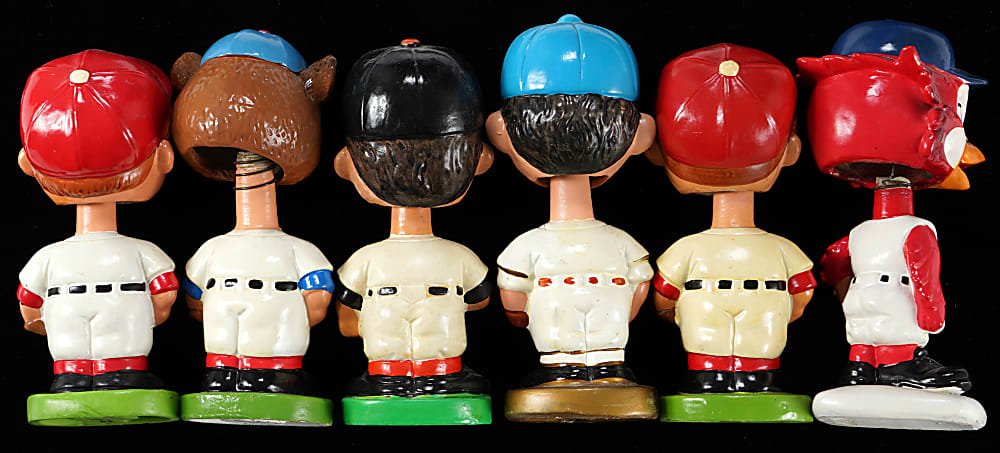 1961-1971 Baseball Bobblehead Collection (6) with (2) Mascot Examples