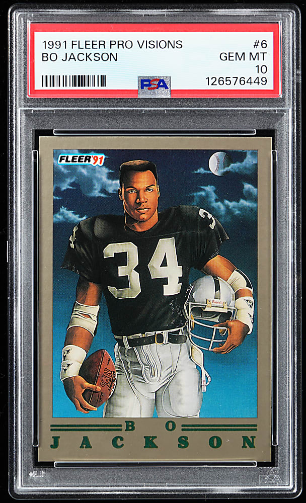 1991 Fleer Football Pro-Visions #6 Bo Jackson PSA GEM MINT 10