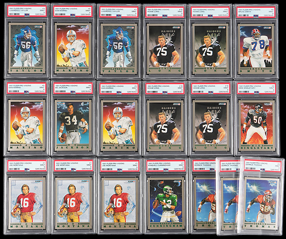 1991 Fleer Football Pro-Visions PSA MINT 9 Collection (19) with Near Set (9/10) Including #6 Bo Jackson