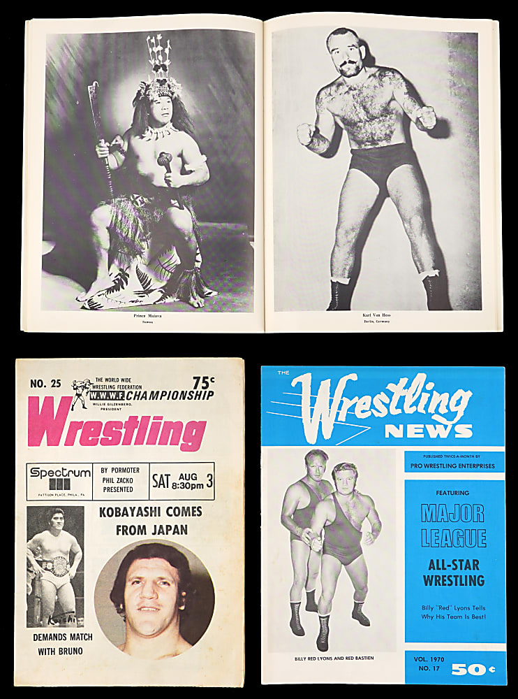 1960s-1970s Wrestling Magazine Collection (13) with Andre The Giant & Gene "Big Daddy" Lipscomb