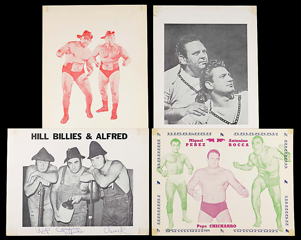 1960s Wrestling Program Posters (13) with Buddy Rogers, Fabulous Moolah
