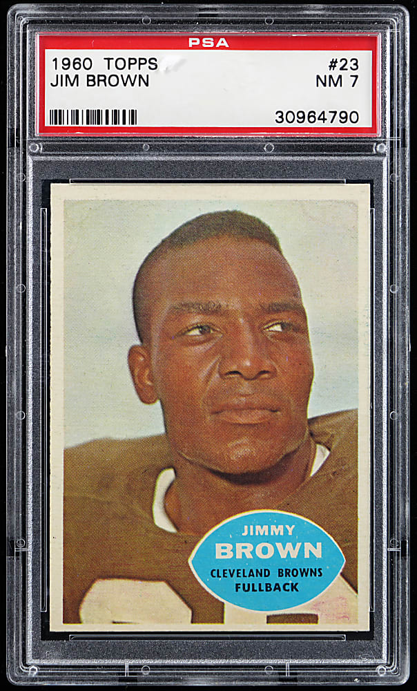 1960 Topps Football #23 Jim Brown PSA NM 7