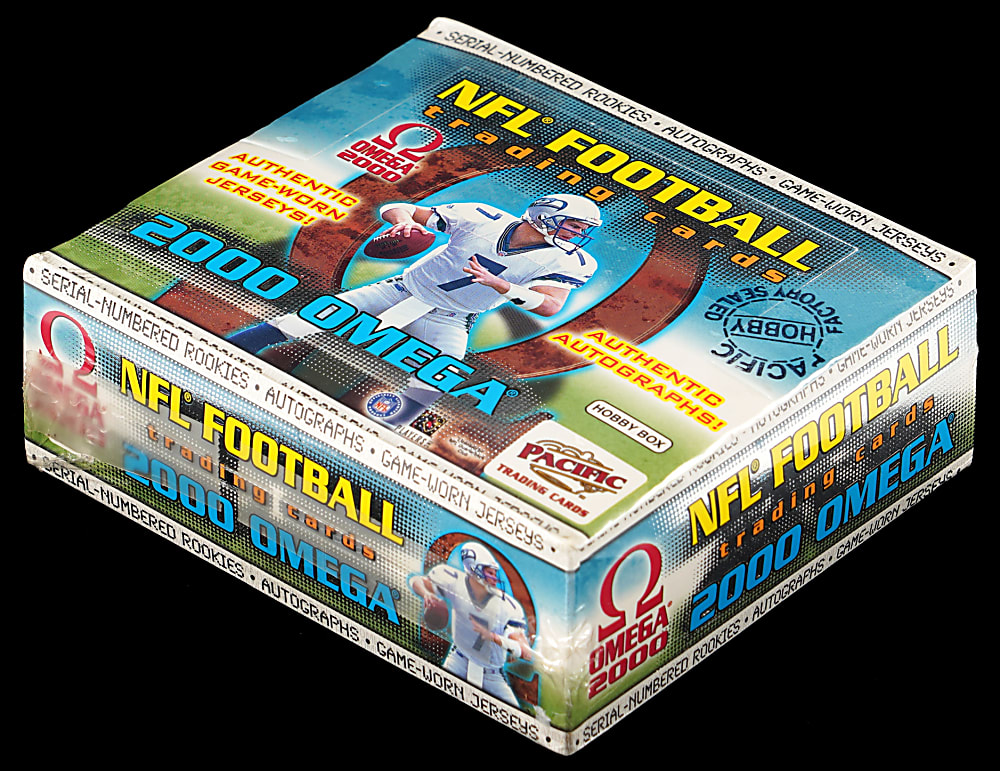 2000 Pacific Omega Football Unopened Hobby Box - Tom Brady Rookie Year!