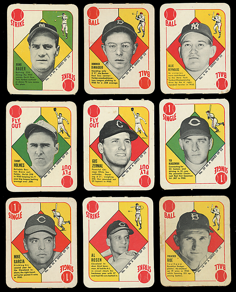 1951 Topps Red Backs Complete Master Set (54) with Both Variations