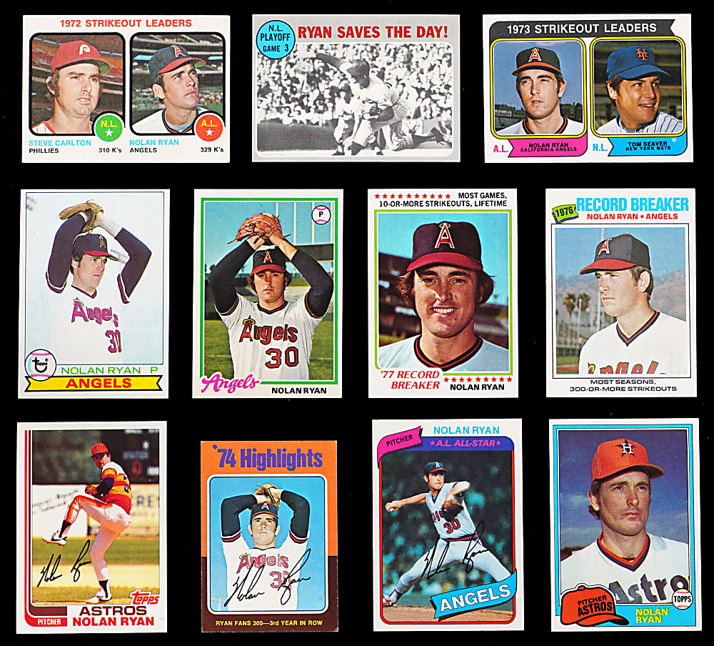 1969-1990 Topps Nolan Ryan Collection (56) with 1969 Topps #533 & (26) Pre-1980 - Clean!
