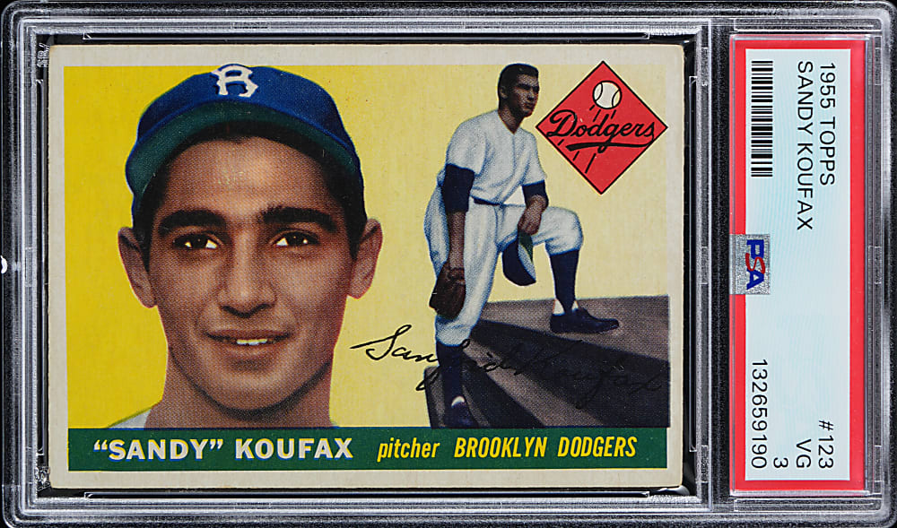 1955 Topps #123 Sandy Koufax Rookie PSA VG 3