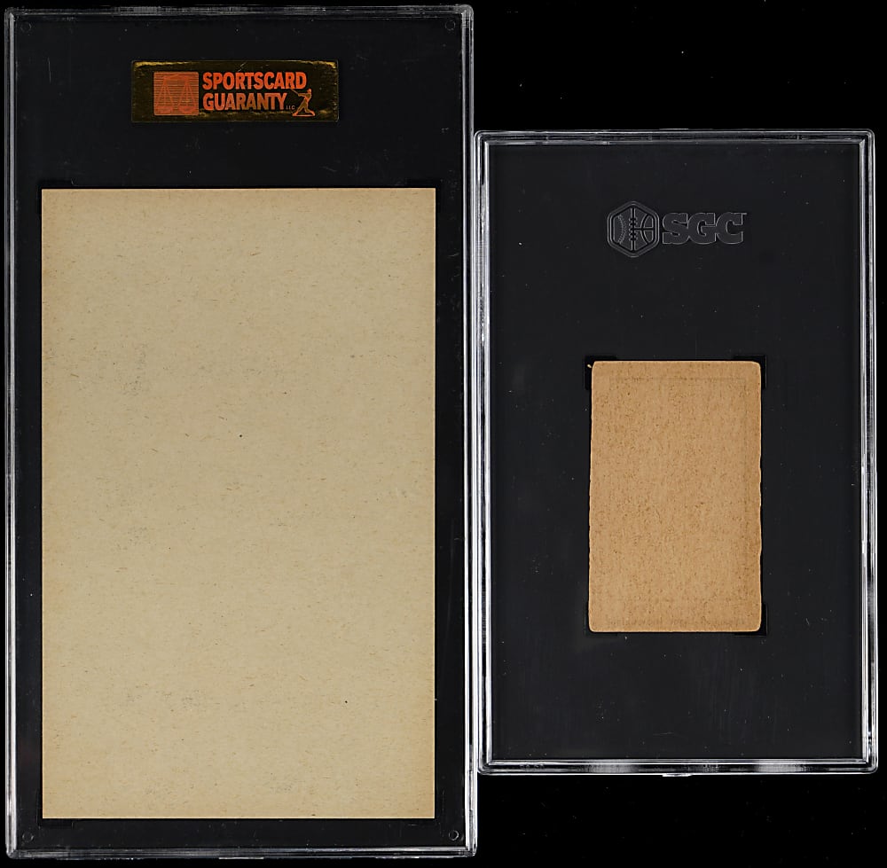 1921 W551 Harry Greb (Hand Cut) & 1947-1966 Exhibits Rocky Marciano SGC Graded Rookie Pair