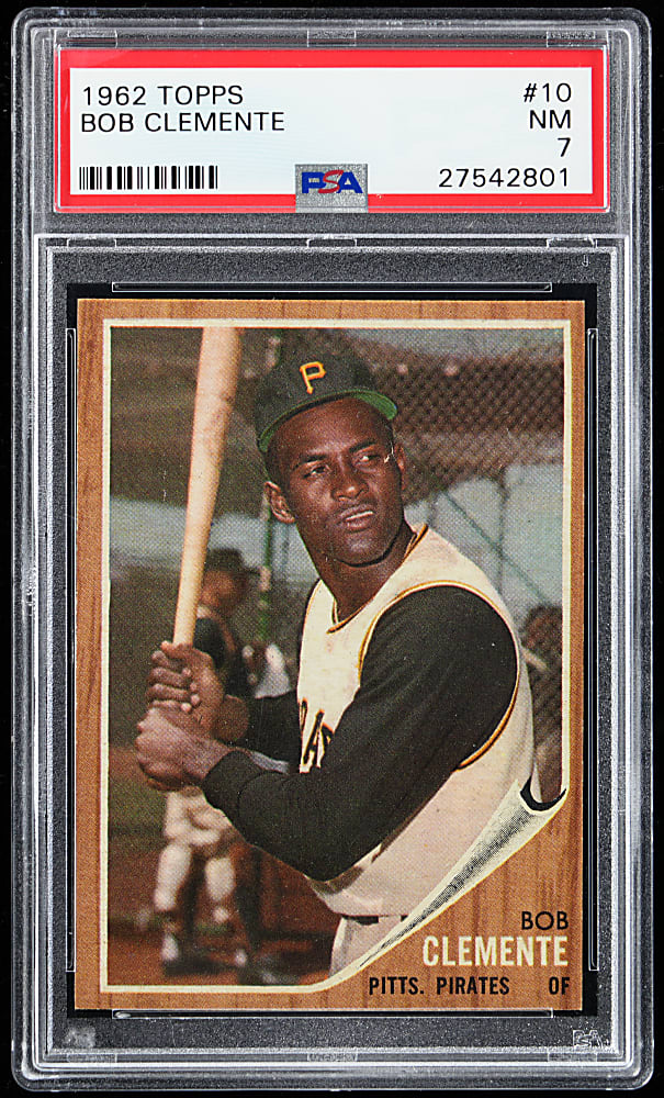 1962 Topps #10 Roberto Clemente PSA NM 7
