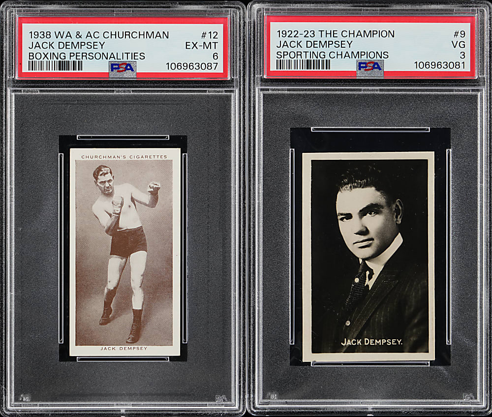 1922-1938 Jack Dempsey PSA Graded Pair