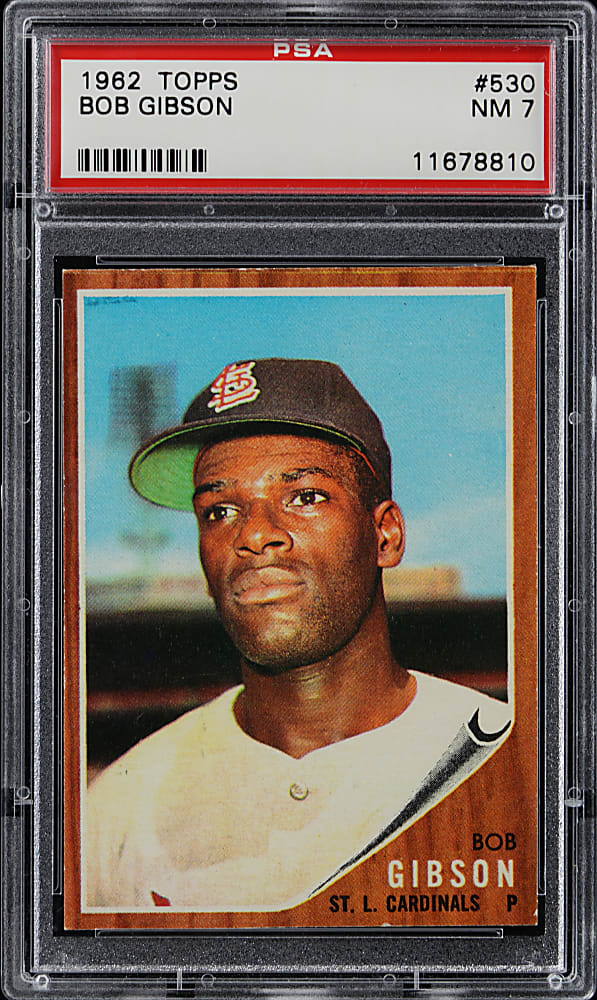 1962 Topps #530 Bob Gibson High Number PSA NM 7