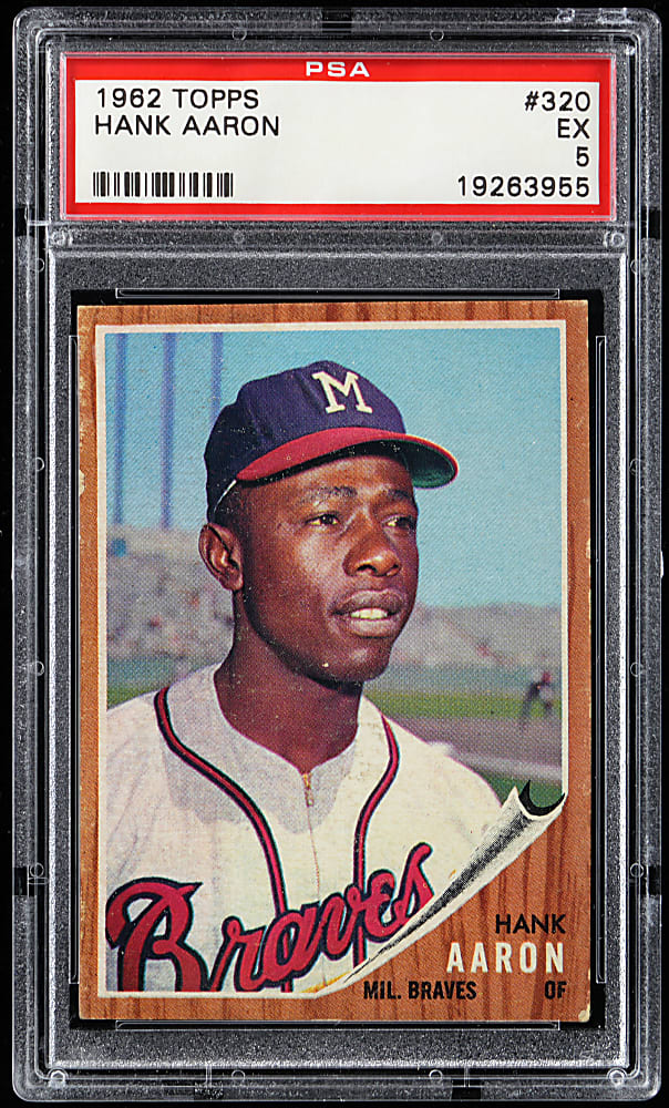 1962 Topps #320 Hank Aaron PSA EX 5