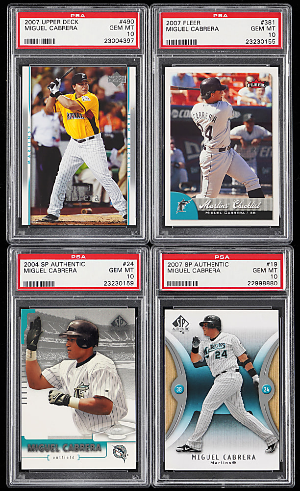 2004-2007 Miguel Cabrera PSA GEM MINT 10 Collection (4)
