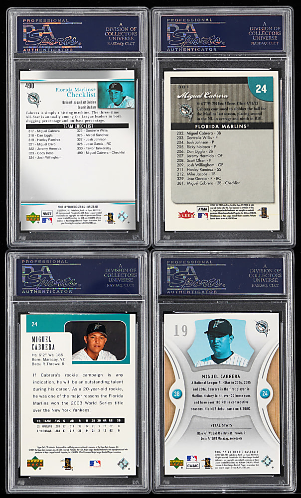 2004-2007 Miguel Cabrera PSA GEM MINT 10 Collection (4)