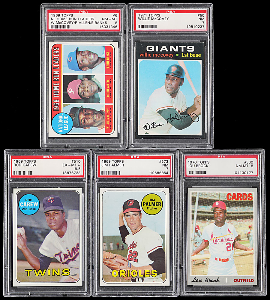 1969-1971 Topps Hall of Fame PSA EX-MT+ 6.5 to NM-MT 8 Collection (5)