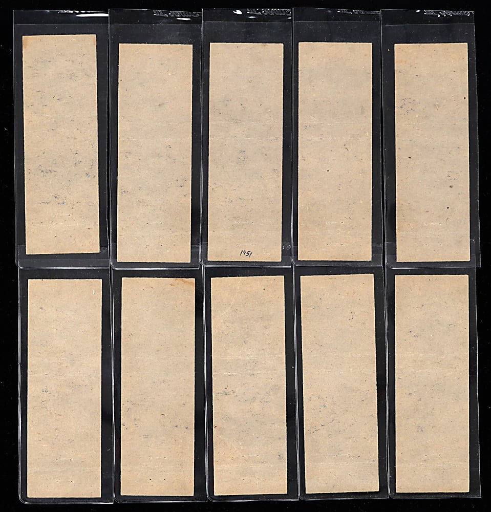 1949 Baltimore Colts AAFC Matchbook Covers Complete Set (10) with Y.A. Tittle Rookie