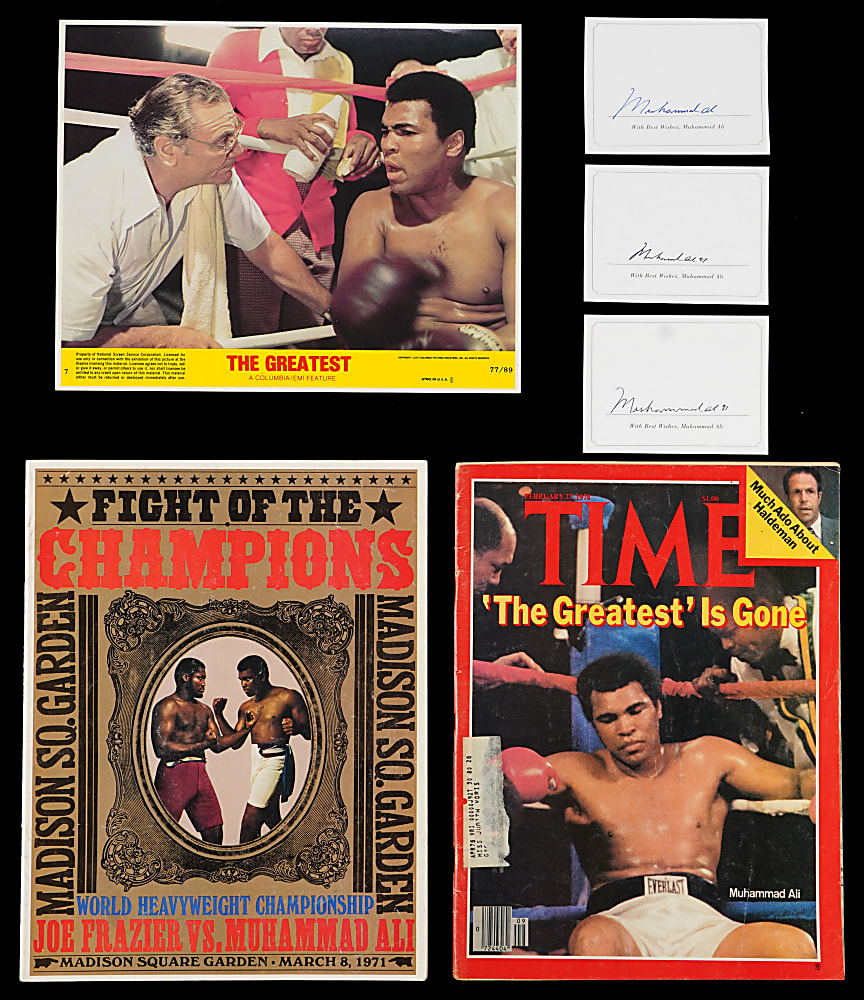 1970s-Modern Muhammad Ali Collection with 1971 Ali / Frazier CCTV Broadside & (3) Signed Bookplates