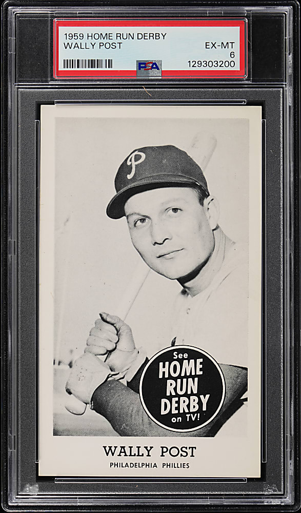 1959 Home Run Derby Wally Post PSA EX-MT 6