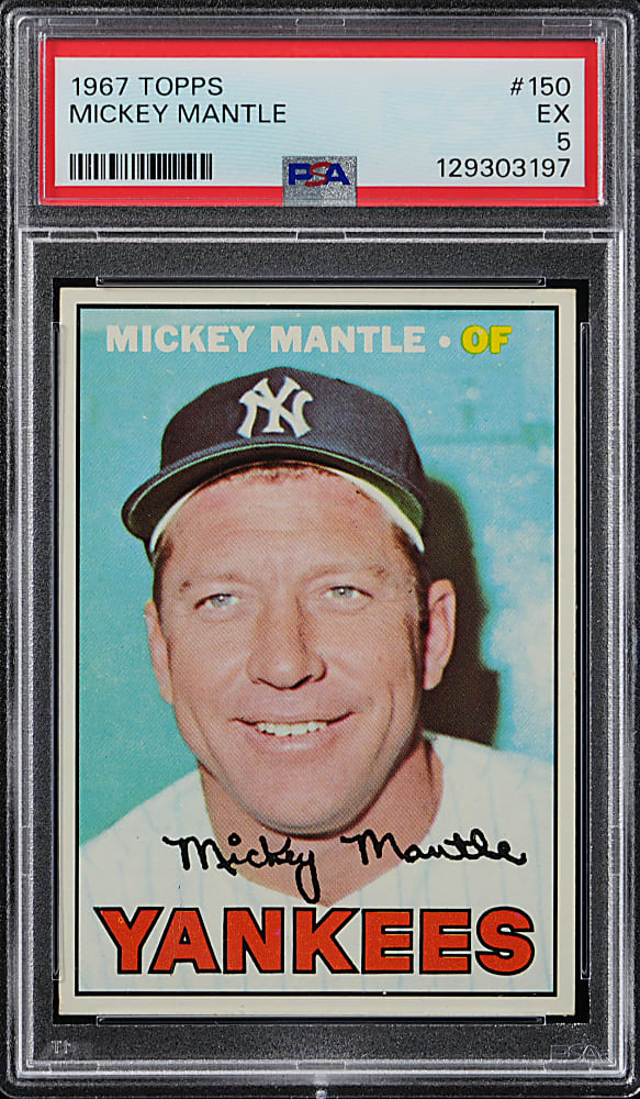 1967 Topps #150 Mickey Mantle PSA EX 5