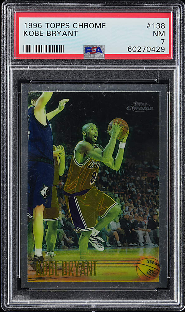 1996-1997 Topps Chrome Basketball #138 Kobe Bryant Rookie PSA NM 7