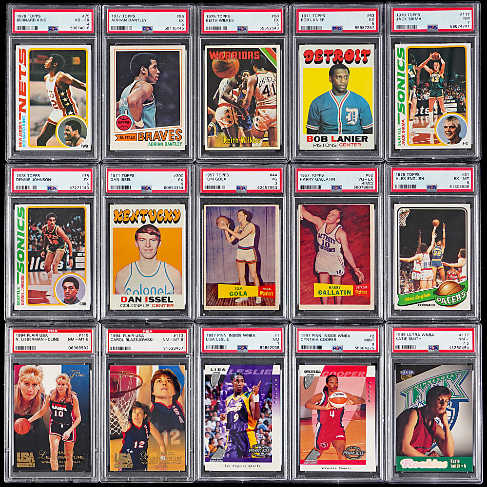 1957-1999 Basketball Hall of Fame Rookie PSA Graded Collection (26) with Julius Erving & Pete Maravich