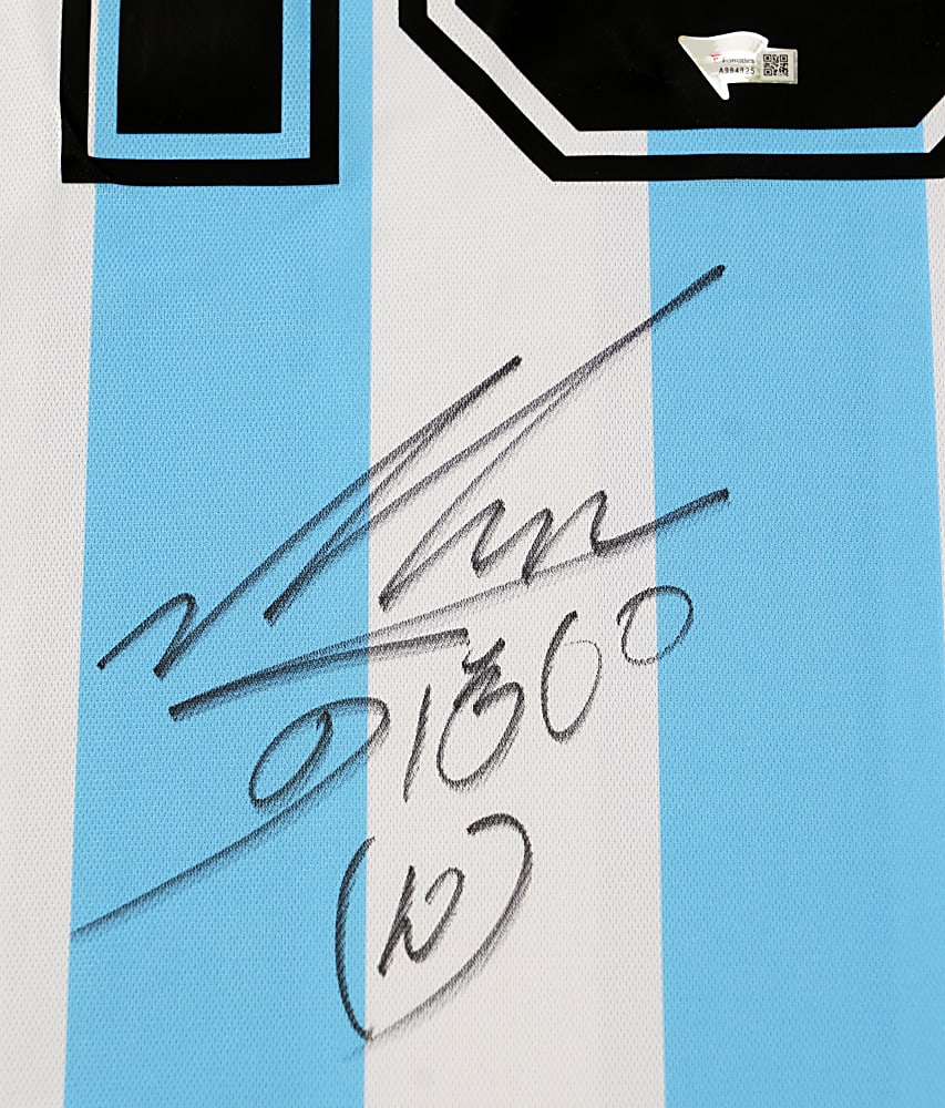 Diego Maradona Signed Argentina National Team Jersey with Fanatics COA