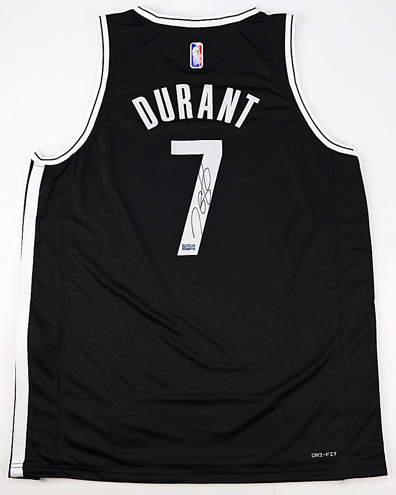 2021-2022 Kevin Durant Signed Brooklyn Nets NBA 75th Anniversary Jersey with Panini COA